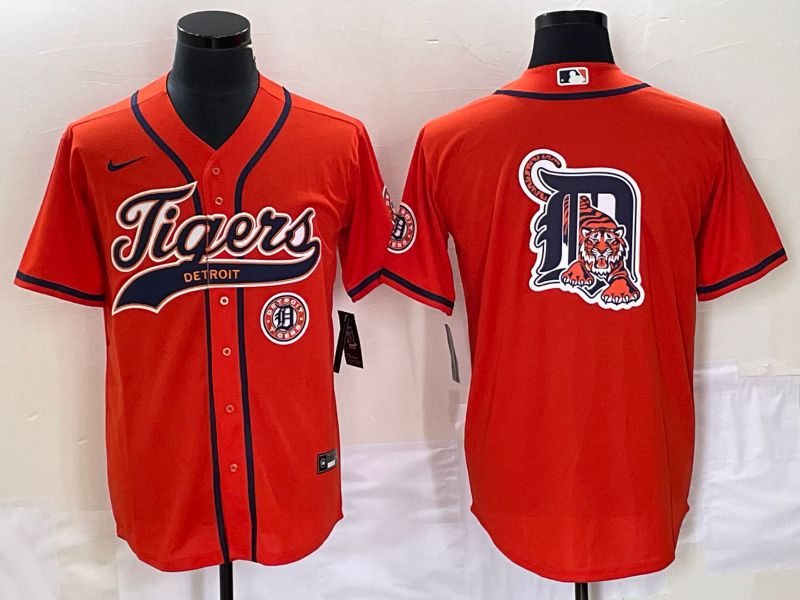 Men Detroit Tigers Blank Orange Joint Name 2025 Nike MLB Jersey style 3